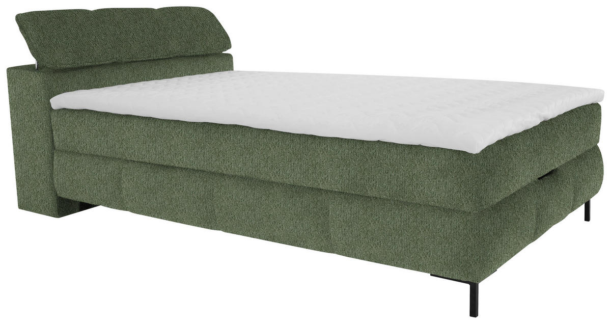 BOXBETT 120/200 cm  in Waldgrün  - Waldgrün/Schwarz, Konventionell, Holz/Holzwerkstoff (120/200cm) - Xora