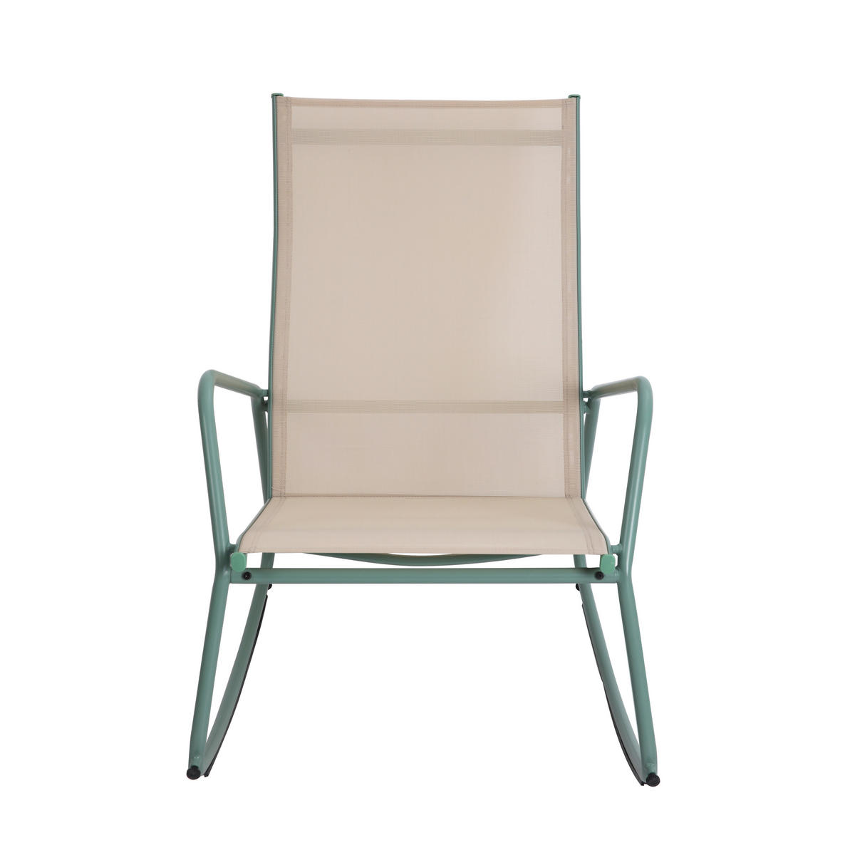 LOUNGESESSEL Grün, Beige Stahl  - Beige/Grün, MODERN, Textil/Metall (68.5/97/91cm)