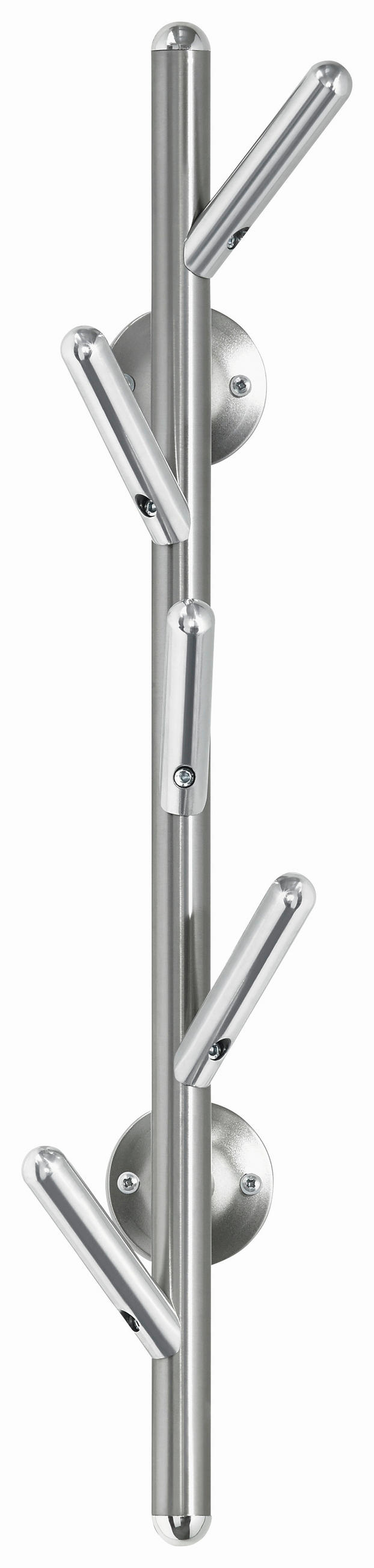 WANDGARDEROBE  in Alufarben, Edelstahlfarben  - Edelstahlfarben/Alufarben, Design, Metall (12/63/16cm)