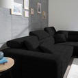 ECKSOFA in Mikrofaser Graphitfarben  - Chromfarben/Graphitfarben, Design, Textil/Metall (301/207cm) - Xora