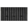 GARDEROBENPANEEL  in 60/30/7 cm  - Schwarz/Grau, MODERN, Holzwerkstoff/Textil (60/30/7cm) - Xora