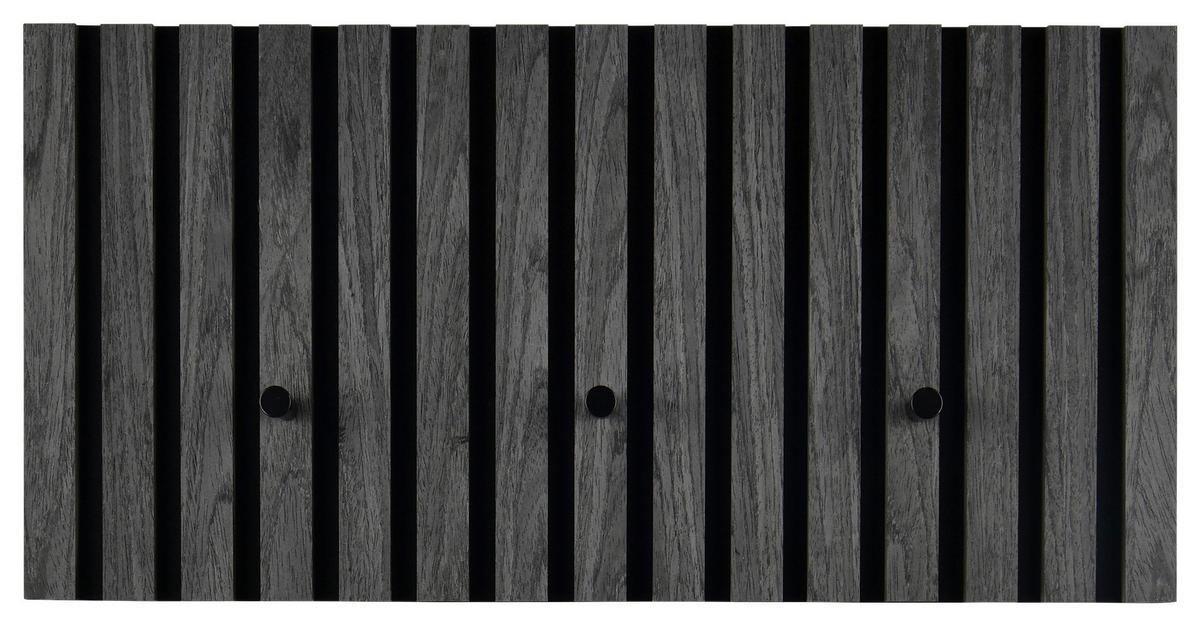 GARDEROBENPANEEL  in 60/30/7 cm  - Schwarz/Grau, MODERN, Holzwerkstoff/Textil (60/30/7cm) - Xora