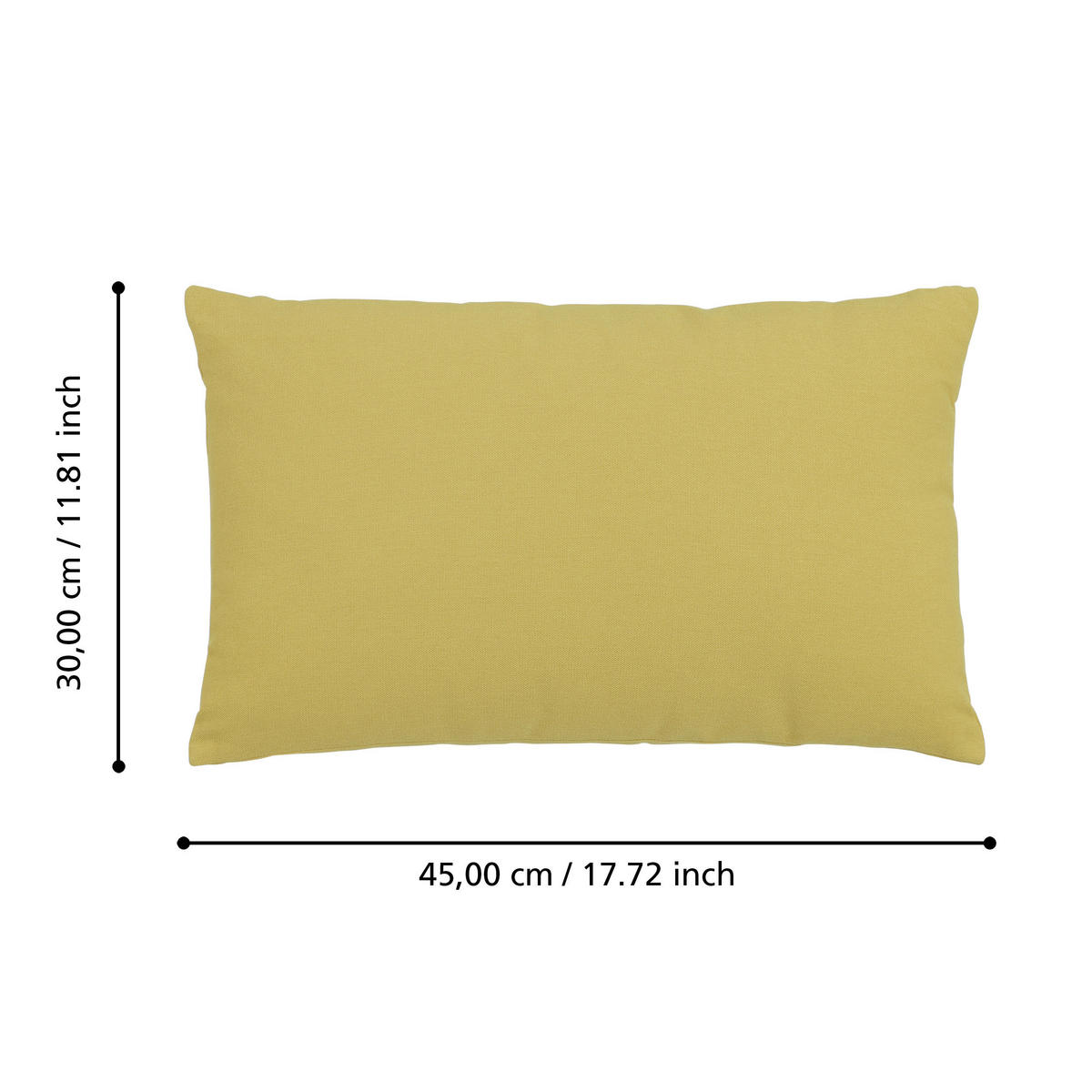 ZIERKISSEN  30/45 cm   - Senfgelb, Basics, Textil (30/45cm) - Eglo