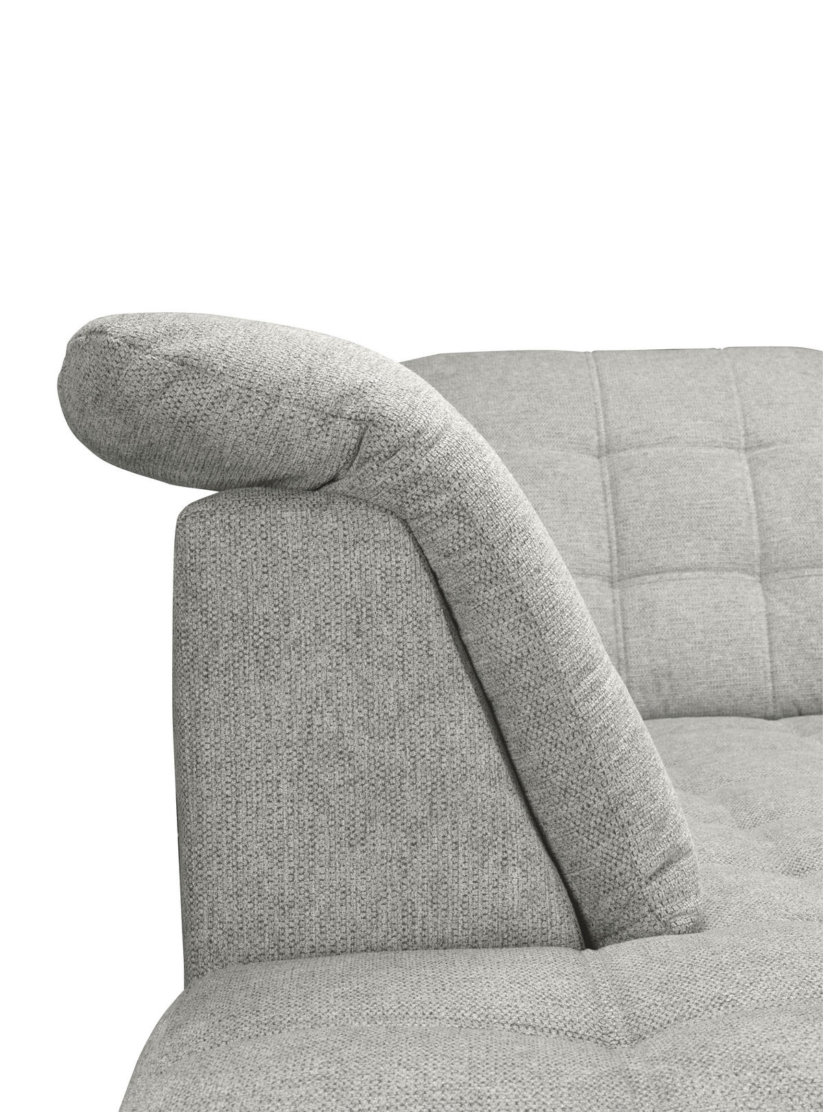 ECKSOFA Beige Chenille  - Chromfarben/Beige, KONVENTIONELL, Kunststoff/Textil (205/260cm) - Carryhome