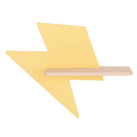 VÄGGLAMPA FÖR BARN LIGHTNING 40/12/31 cm   - gul, Basics, metall/trämaterial (40/12/31cm)