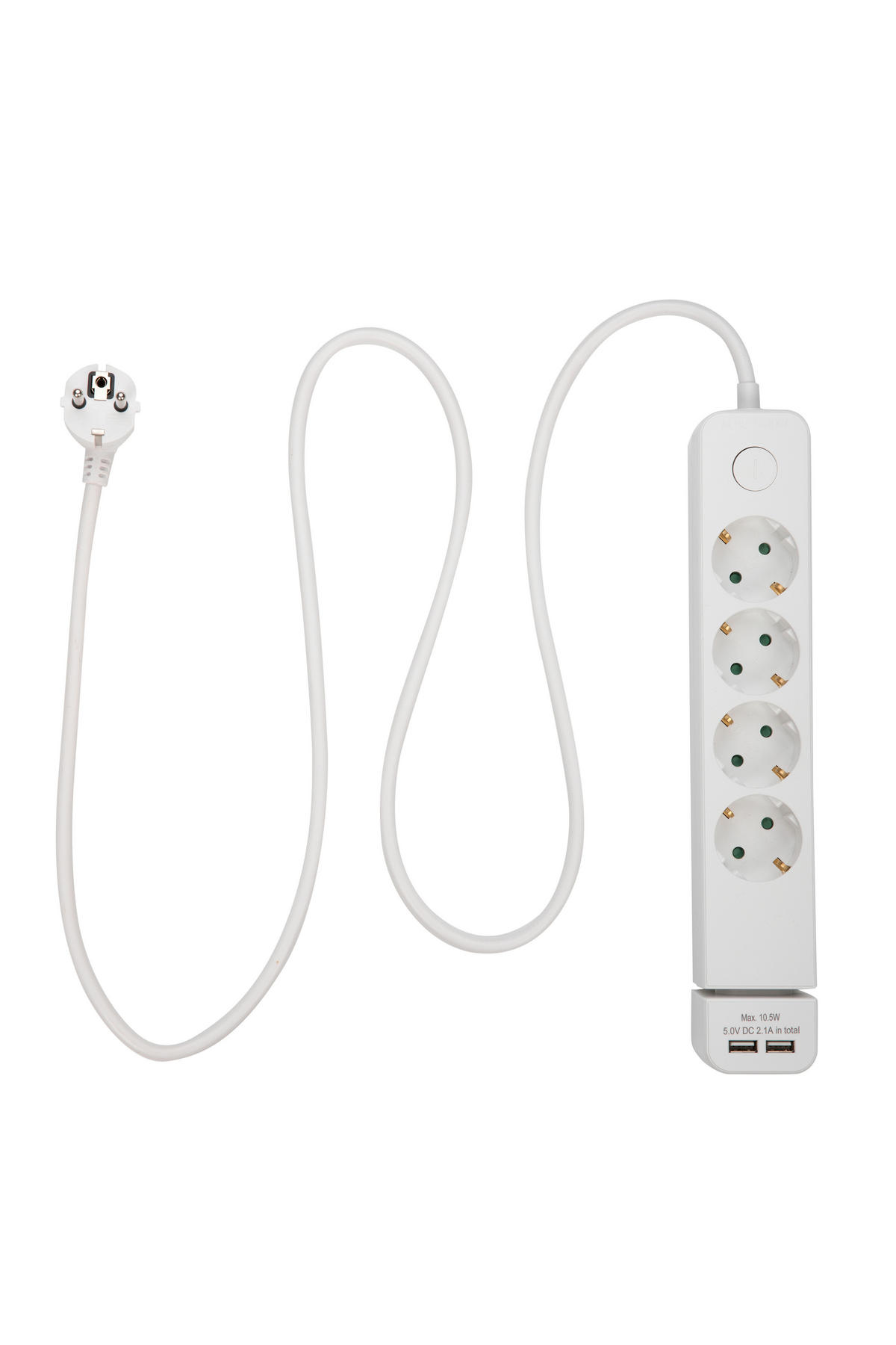 STECKDOSENLEISTE - Weiß, Basics, Kunststoff (31,5/5,3/4,1cm) - Homeware