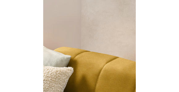 ECKSOFA in Chenille Currygelb  311/167 cm  - Currygelb/Schwarz, Design, Textil/Metall (311/167cm) - Xora