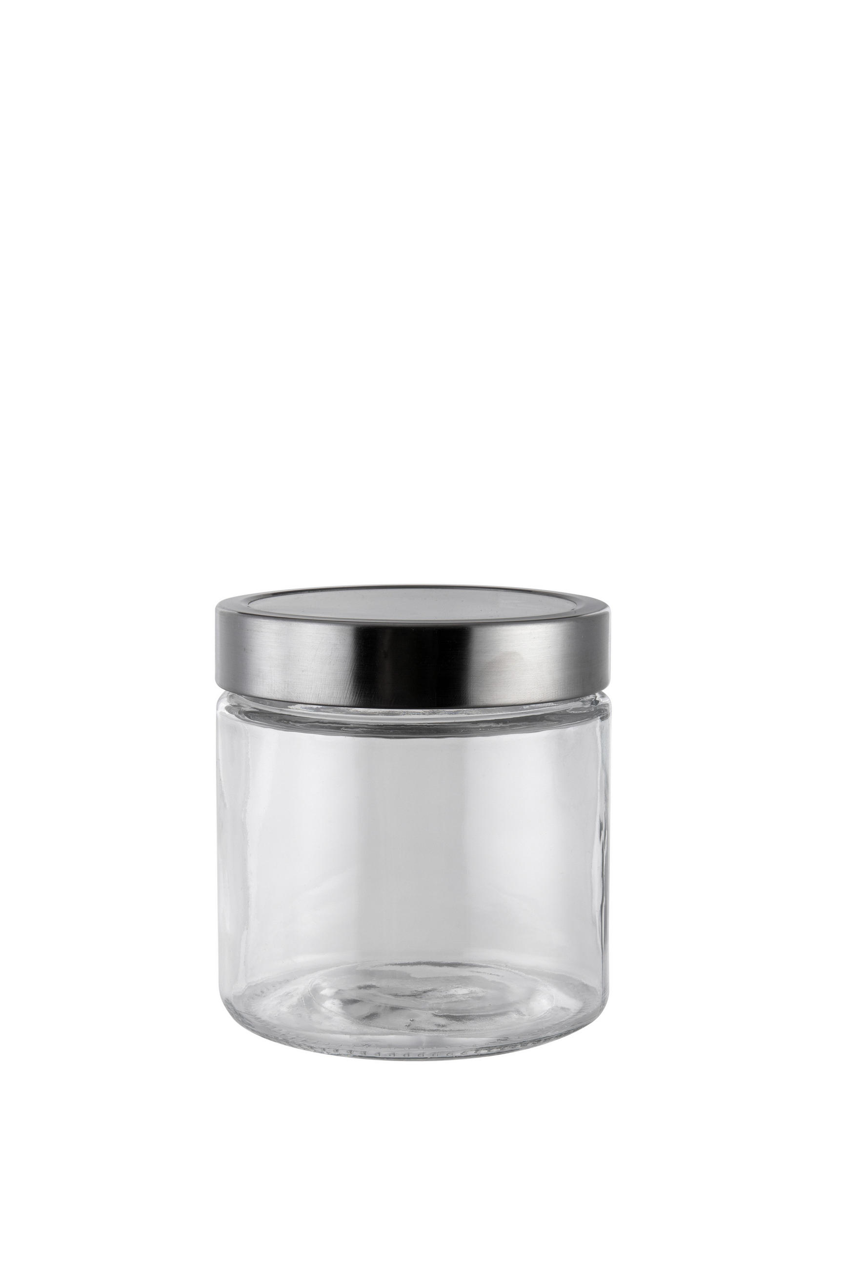 DÓZA NA POTRAVINY - číra/farba ušľachtilej ocele, Basics, kov/plast (11/11,5cm) - Boxxx
