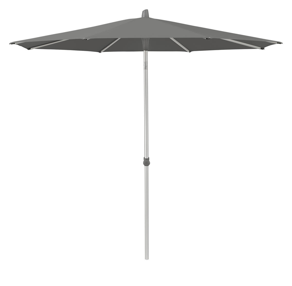SONNENSCHIRM 250 cm Grau  - Silberfarben/Grau, Basics, Textil/Metall (250cm) - Glatz