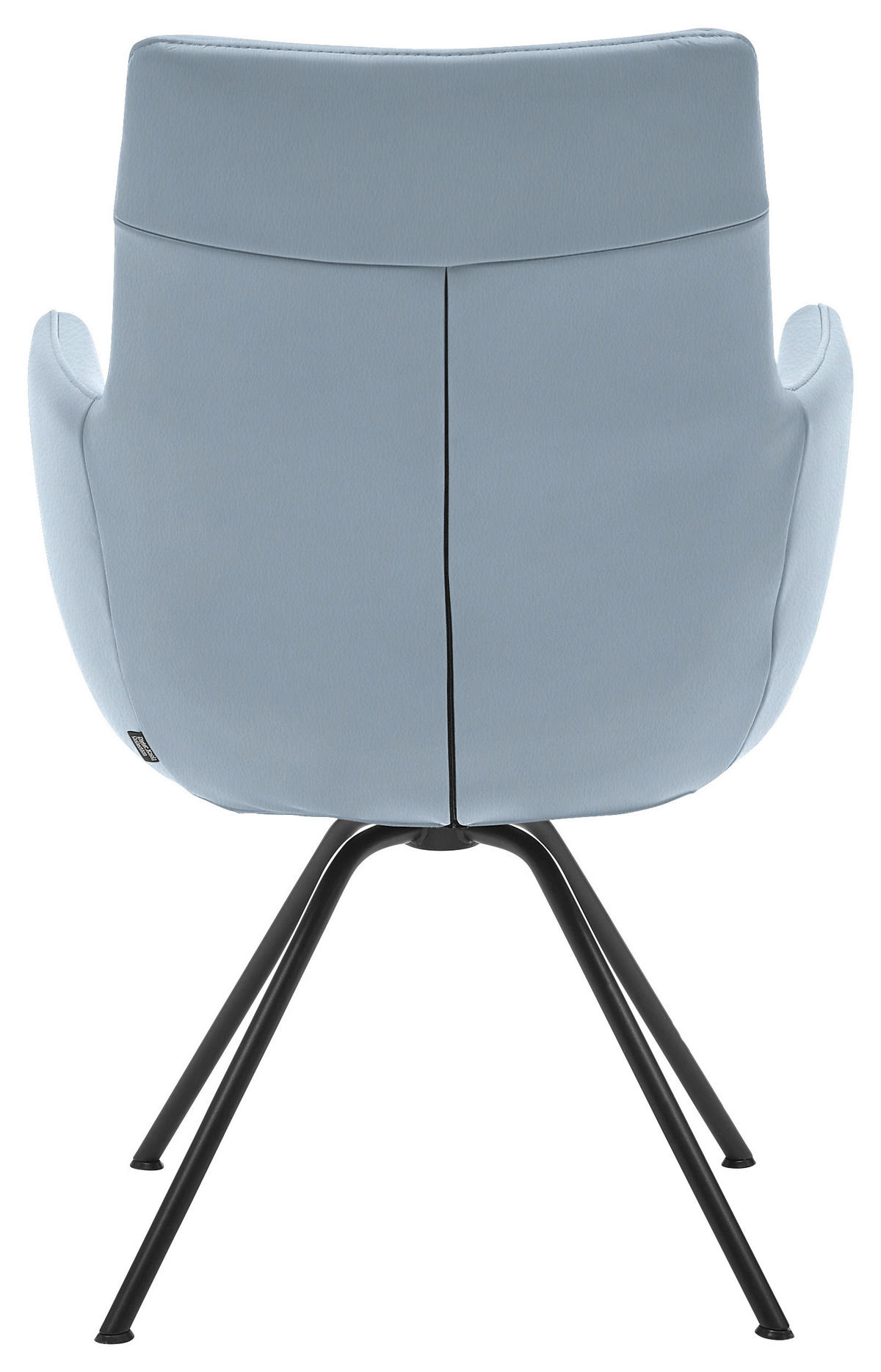 ARMLEHNSTUHL  in Stahl  - Schwarz/Grau, Design, Leder/Metall (60/90/61cm) - Dieter Knoll