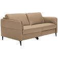3-SITZER-SOFA in Leder Hellbraun  - Hellbraun/Schwarz, Design, Leder/Metall (190/84/99cm) - Dieter Knoll