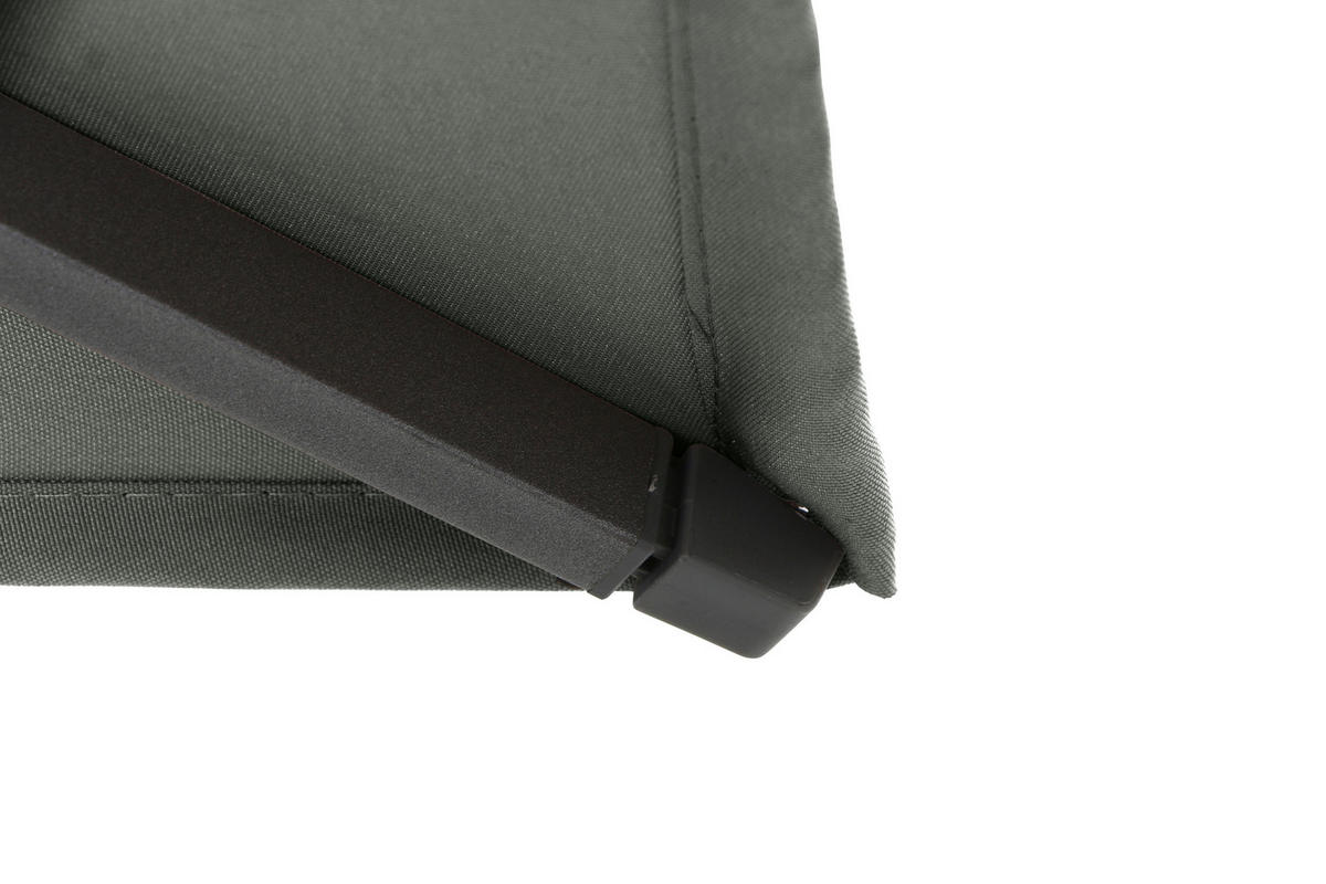 SONNENSCHIRM 300 cm  - Anthrazit/Olivgrün, KONVENTIONELL, Textil/Metall (300/200cm) - Siena Garden