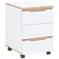 ROLLCONTAINER 45/66/55 cm  - Weiss/Eiche Artisan, Konventionell, Holzwerkstoff (45/66/55cm) - MID.YOU