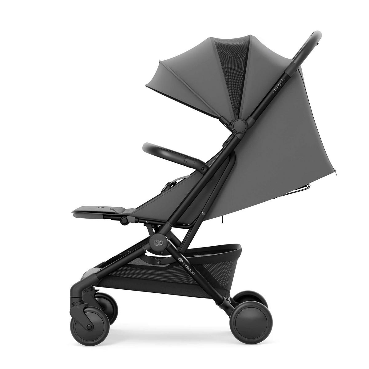BUGGY Pilot 2  - Schwarz Hochglanz/Hellgrau, Basics, Kunststoff/Textil (101/42/67cm) - Kinderkraft