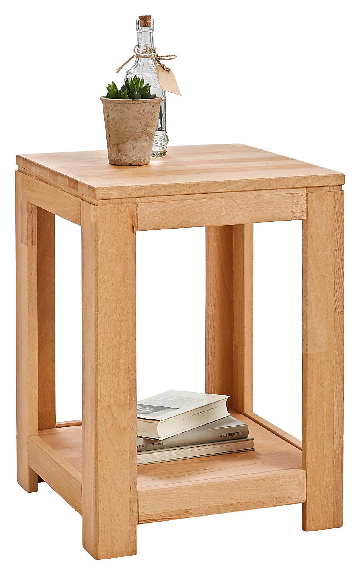 BEISTELLTISCH 40,5/40,5/55 cm Kernbuche massiv Buchefarben quadratisch  - Buchefarben, KONVENTIONELL, Holz (40,5/40,5/55cm) - Linea Natura
