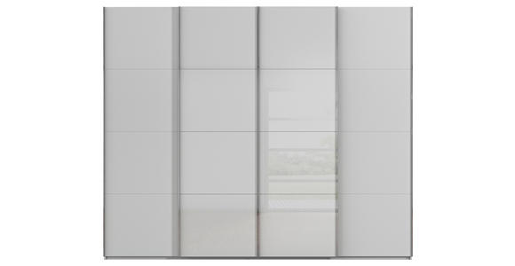 SCHWEBETÜRENSCHRANK 271/223/68 cm 4-türig Grau  - Chromfarben/Grau, KONVENTIONELL, Glas/Holzwerkstoff (271/223/68cm) - Novel