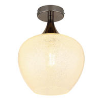 TAKLAMPA 24/32 cm  - klar/svart, Klassisk, metall/glas (24/32cm) - Globo