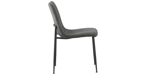 STUHL Cord Grau - Schwarz/Grau, Design, Textil/Metall (43/83/56cm) - Xora