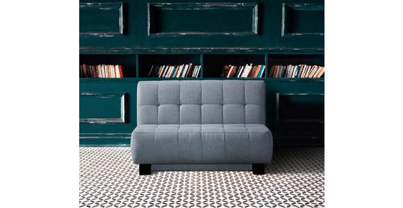 SCHLAFSOFA in Hellblau  - Schwarz/Hellblau, Design, Textil/Metall (125/92/102cm) - Novel