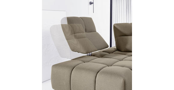 ECKSOFA  in Struktur Beigebraun  233/313 cm  - Beigebraun/Schwarz, Design, Kunststoff/Textil (233/313cm) - Belluti