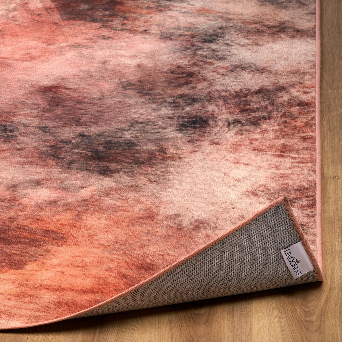 VINTAGE-TEPPICH 200 cm Cortea Onirah Terracotta, Rotbraun, Roségold rund  - Rotbraun/Roségold, Design, Kunststoff/Textil (200cm) - Lindorug