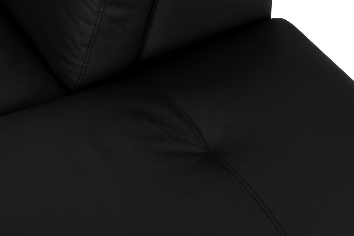 KUTNA GARNITURA koža  crna   - crna, Moderno, koža/tekstil (287/224cm) - MID.YOU