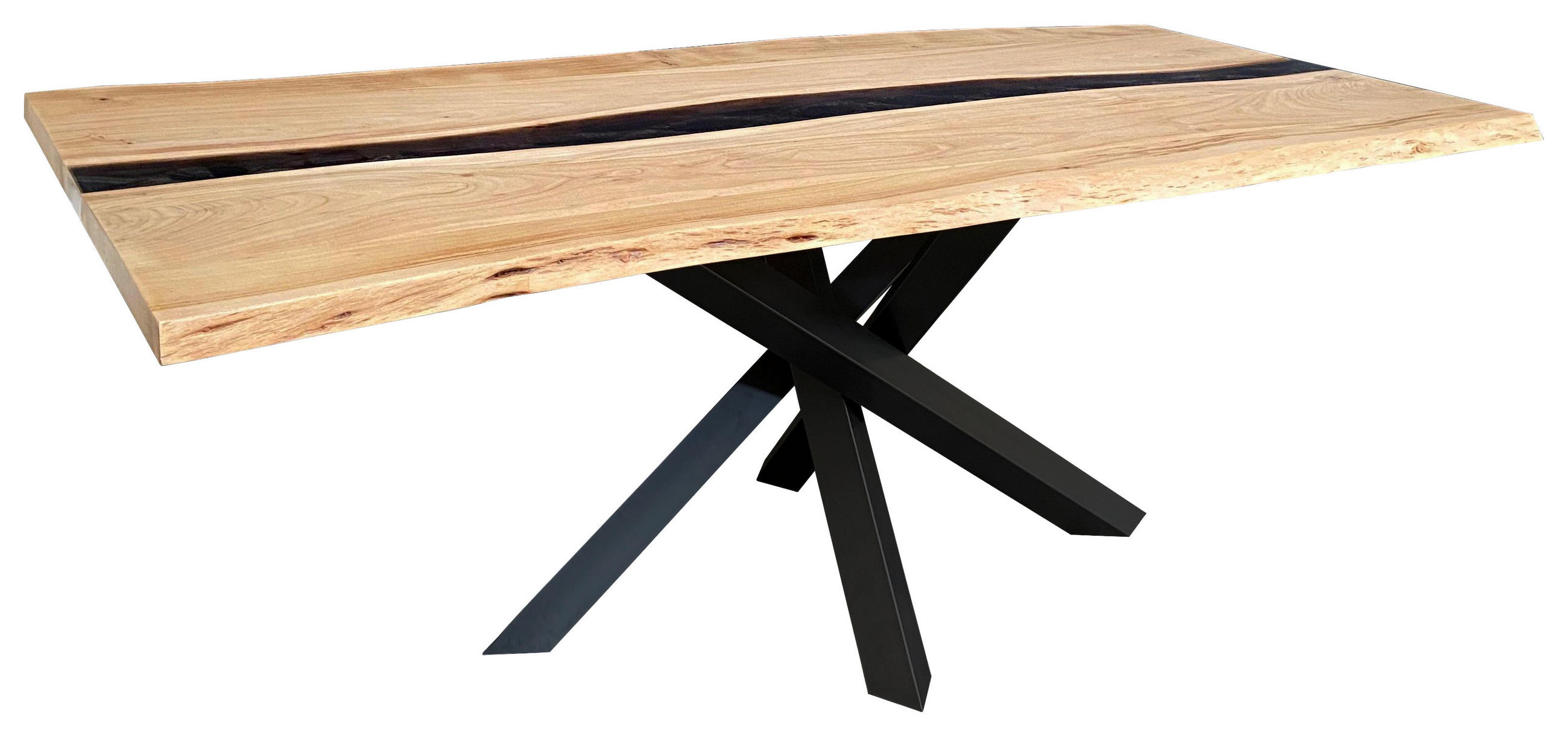 ESSTISCH in Holz 220/100/76 cm  - Schwarz/Akaziefarben, LIFESTYLE, Holz (220/100/76cm) - Landscape