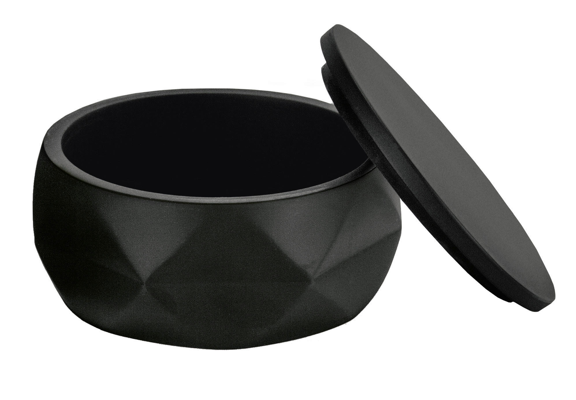 KOSMETIKDOSE - Schwarz, KONVENTIONELL, Kunststoff (10,5/6cm) - Kleine Wolke