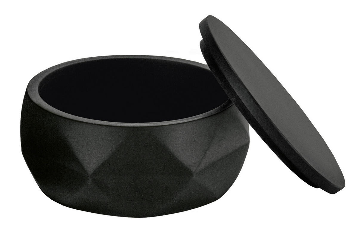 KOSMETIKDOSE - Schwarz, KONVENTIONELL, Kunststoff (10,5/6cm) - Kleine Wolke