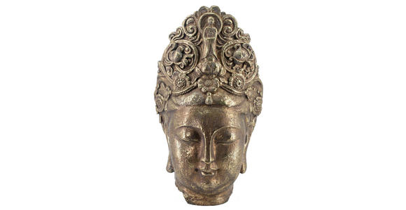 BUDDHAKOPF 40/65/34 cm  - Goldfarben, LIFESTYLE, Kunststoff (40/65/34cm) - Ambia Home