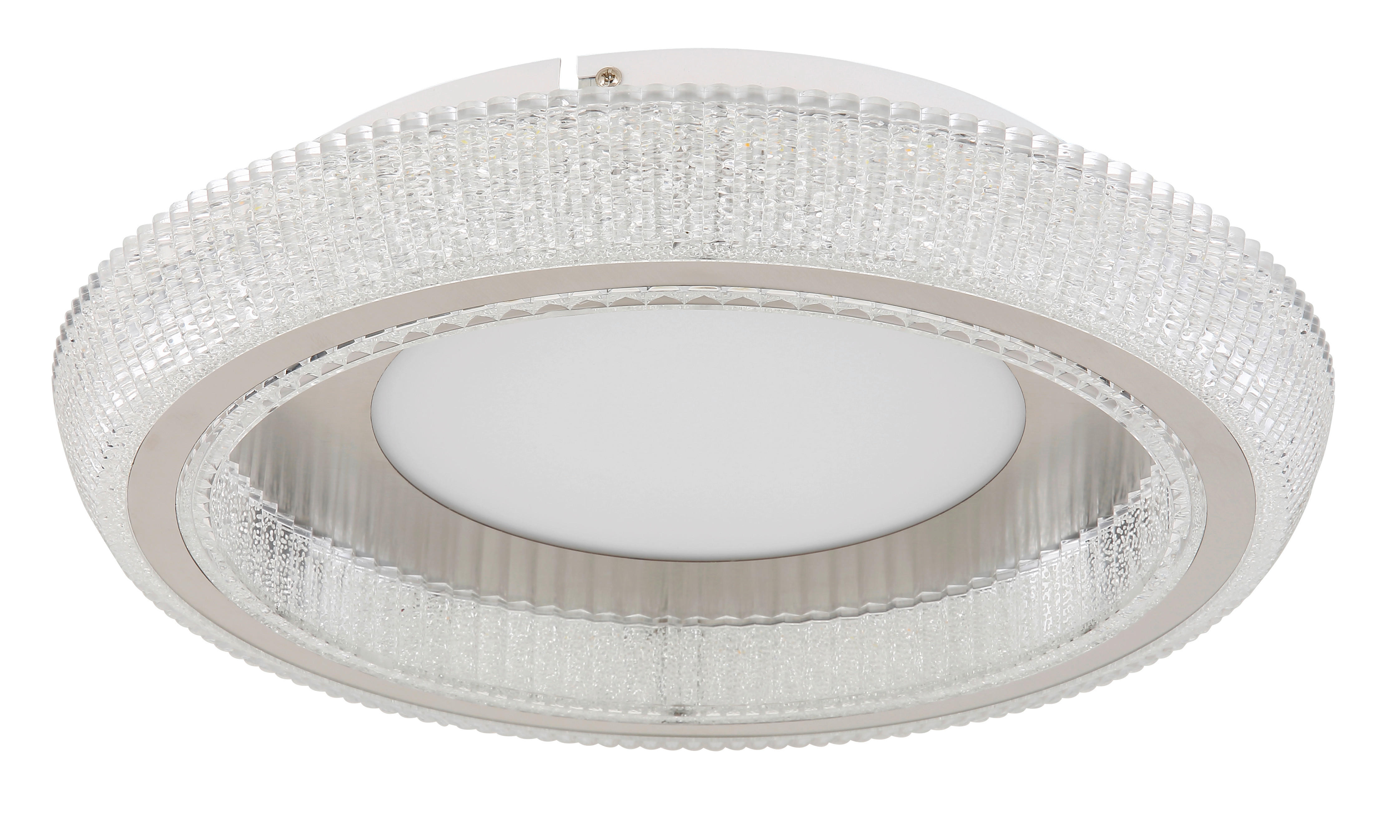 LED-DECKENLEUCHTE 40/8,5 cm   - Klar/Opal, Design, Kunststoff/Metall (40/8,5cm) - Globo