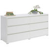KOMODA S VRATIMA - boja aluminijuma/bela, Dizajnerski, pločasti materijal/plastika (160/79/48cm) - Carryhome