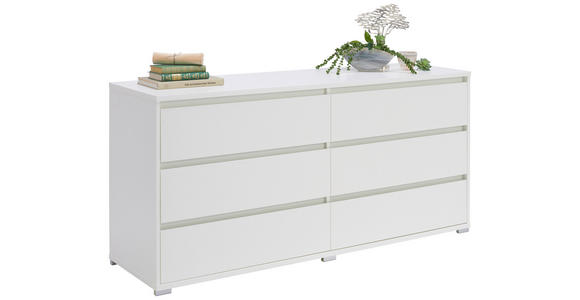 SIDEBOARD 160/79/48 cm  - Alufarben/Weiß, Design, Holzwerkstoff/Kunststoff (160/79/48cm) - Carryhome