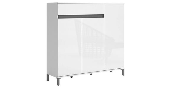 SCHUHSCHRANK  in 120/115/34 cm  - Anthrazit/Weiß, Design, Holzwerkstoff/Kunststoff (120/115/34cm) - Xora