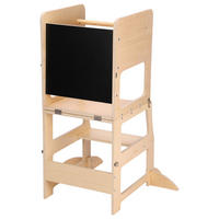 LERNTURM MAE LEARNING TOWER 2 IN 1  - Schwarz/Kieferfarben, KONVENTIONELL, Holz (49/40/92cm)