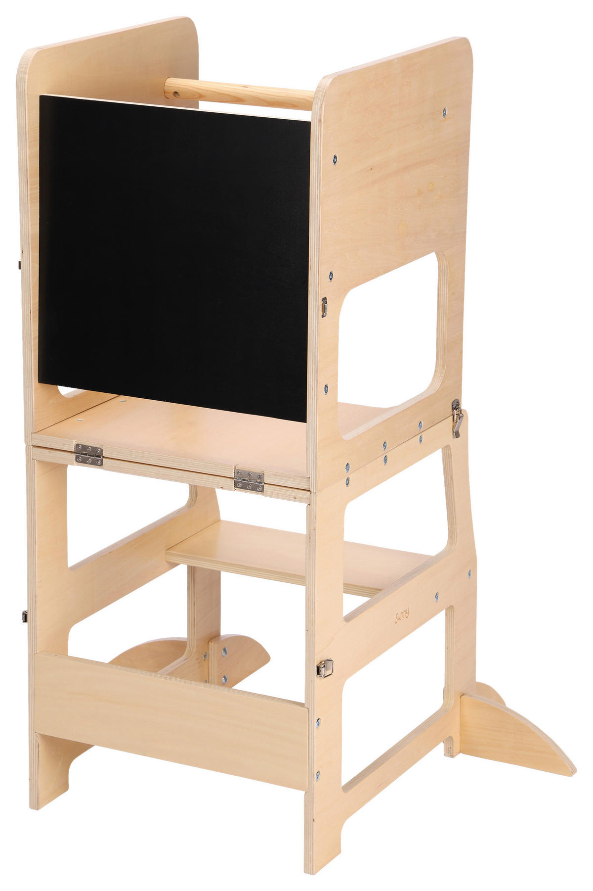 LERNTURM MAE LEARNING TOWER 2 IN 1  - Schwarz/Kieferfarben, KONVENTIONELL, Holz (49/40/92cm)