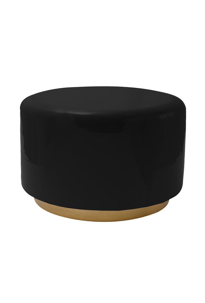 BEISTELLTISCH 51,5/43/51,5 cm Schwarz, Goldfarben  - Goldfarben/Schwarz, Design, Metall (51,5/43/51,5cm) - Kayoom