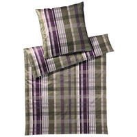 BETTWÄSCHE CHECKS Makosatin 200/220 cm  - Lila/Grün, Basics, Textil (200/220cm) - Joop!