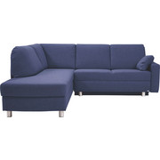 WOHNLANDSCHAFT in Textil Blau - Blau/Alufarben, KONVENTIONELL, Textil/Metall (208/226cm) - Sedda