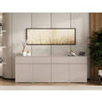 SIDEBOARD  220/80/40 cm 4 Schublade(n)  - Kaschmir/Silberfarben, Design, Holzwerkstoff/Kunststoff (220/80/40cm) - Xora
