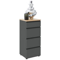 KOMMODE 45/102/41 cm  in Grau, Eichefarben  - Eichefarben/Schwarz, Design, Holz/Holzwerkstoff (45/102/41cm) - Dieter Knoll