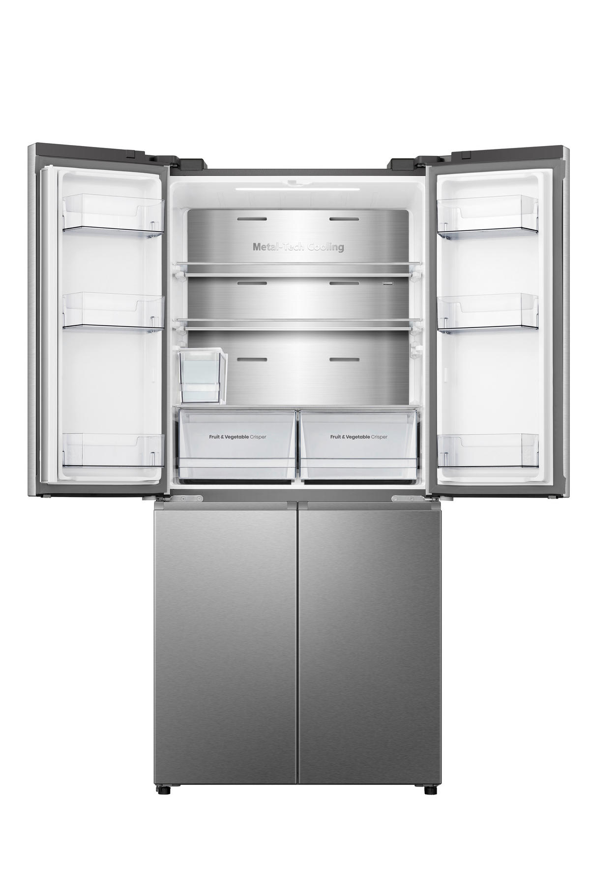 KÜHL-GEFRIER-KOMBINATION 79,4/178,5/69,8 cm RQ5P470SYID  - Edelstahlfarben, Trend, Glas/Kunststoff (79,4/178,5/69,8cm) - Hisense