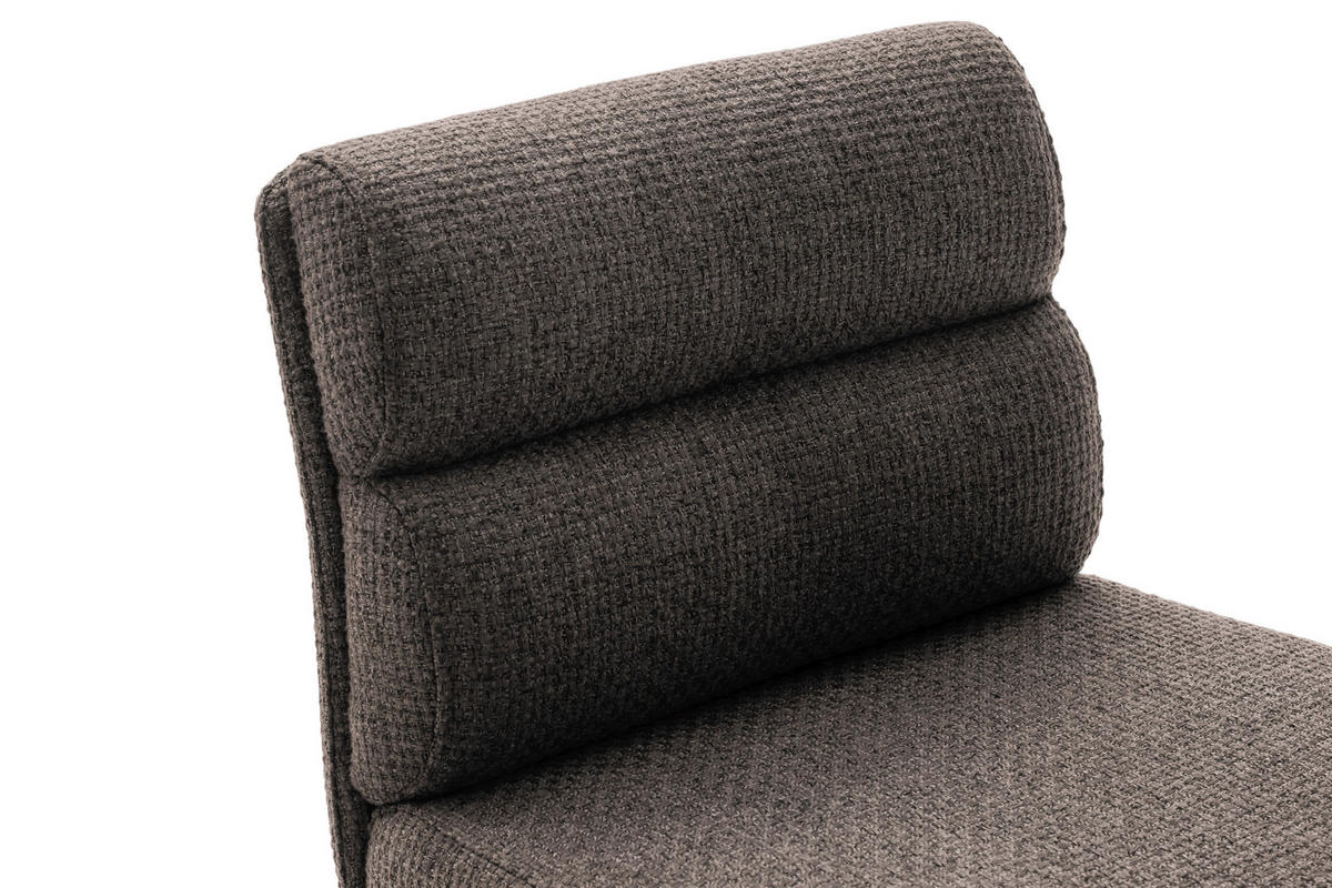 BARHOCKER in Metall, Textil Edelstahlfarben, Cappuccino  - Edelstahlfarben/Cappuccino, Design, Textil/Metall (43/84/52cm) - Dieter Knoll