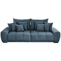 BIG SOFFA i tunn manchester blå  - blå/svart, Klassisk, trä/textil (280/67/120cm) - MID.YOU