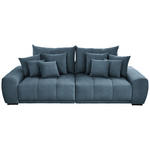 BIGSOFA in Feincord Blau  - Blau/Schwarz, KONVENTIONELL, Holz/Textil (280/67/120cm) - Carryhome