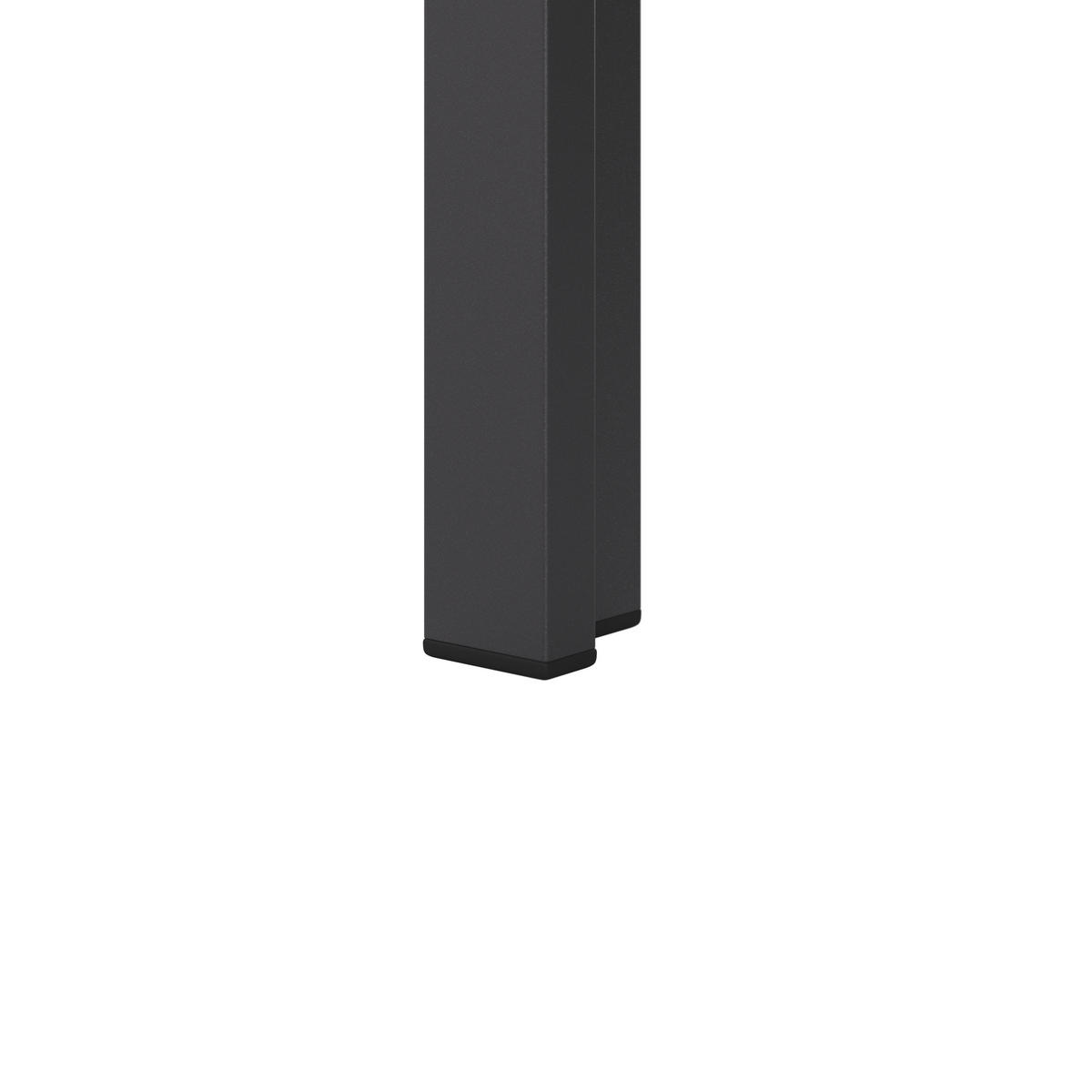 GARTENTISCH 180/74/100 cm Metall, Kunststoff Schwarz rechteckig  - Schwarz, MODERN, Kunststoff/Metall (180/74/100cm) - Ambia Garden