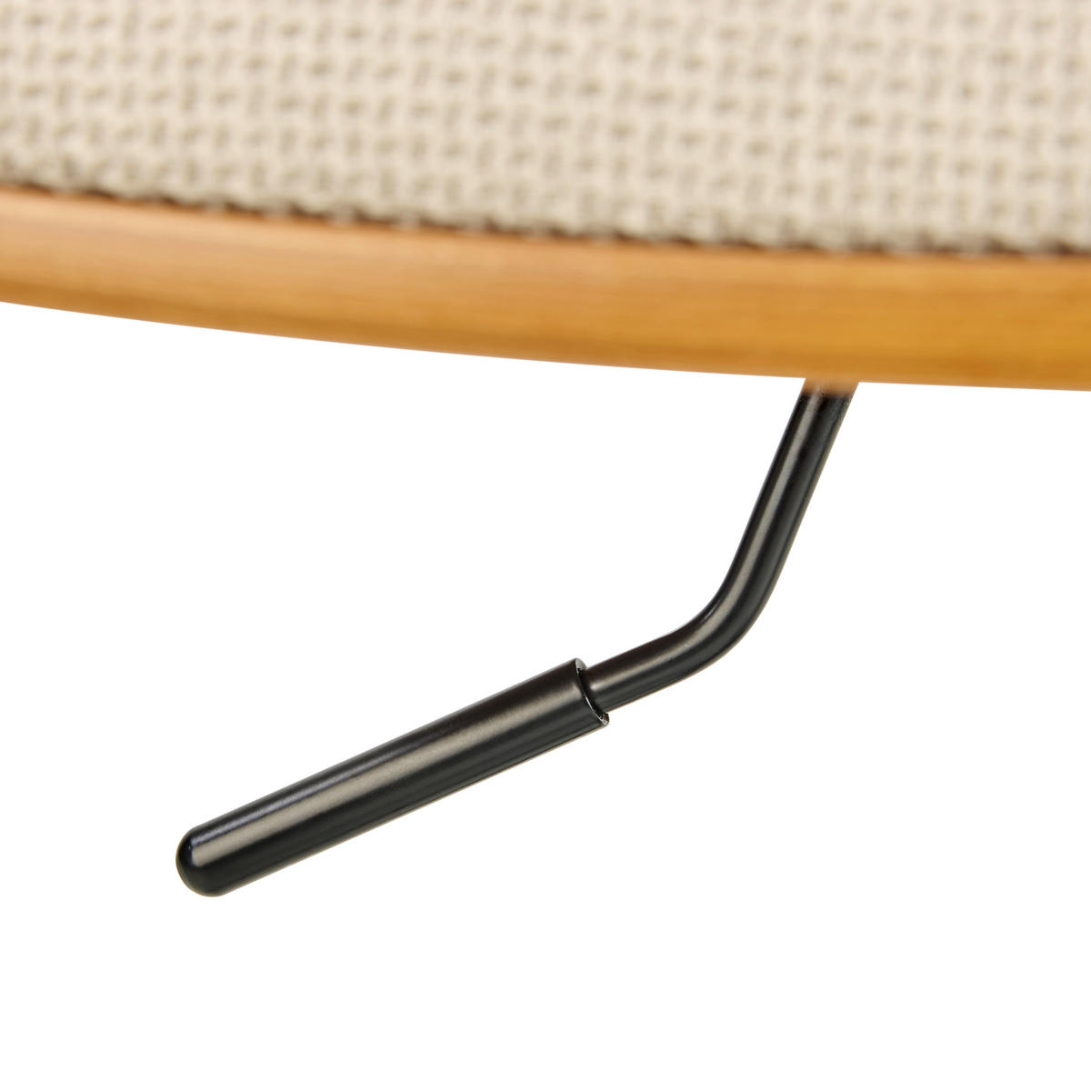 OTOČNÁ STOLIČKA, vzhľad ľanu, béžová, farba vlašského orecha - farba vlašského orecha/béžová, Modern, kov/drevo (51/78/88/57cm) - MID.YOU