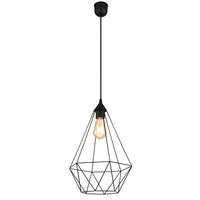 HÄNGLAMPA 30/120 cm  - svart, Design, metall/textil (30/120cm) - Globo