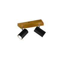 STRAHLER MARLEY 26/16/9 cm  - Schwarz, Design, Holz/Metall (26/16/9cm) - Trio Leuchten