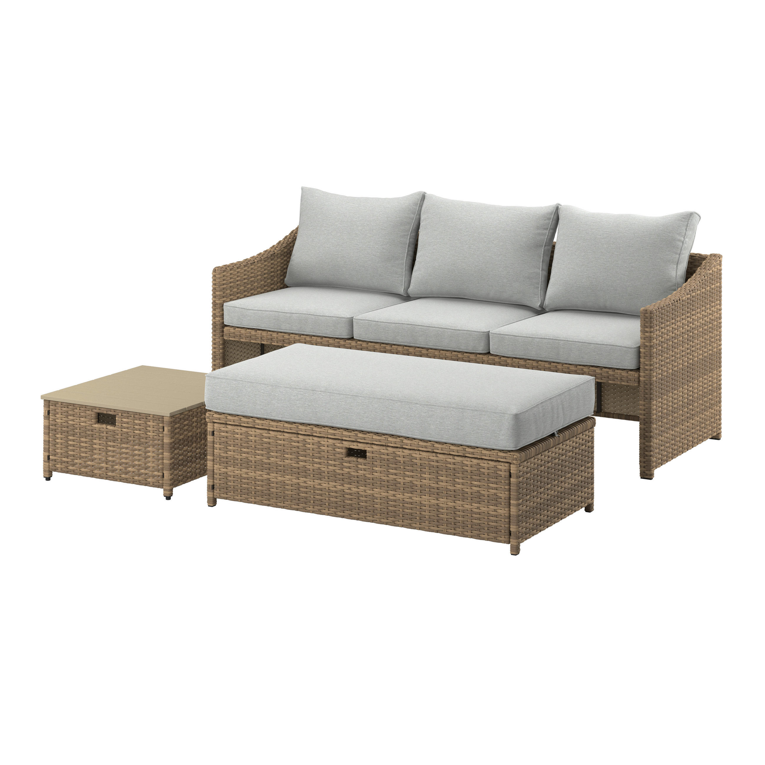 Ambia Garden Loungegarnitur Gelb, Grau 178x67.5x67.5 cm